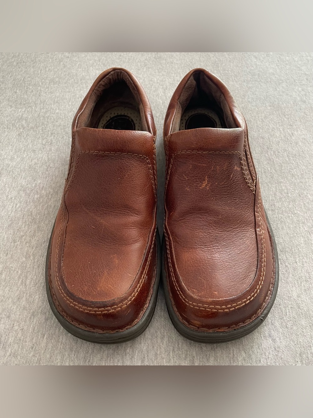 Born Men's Size 10M Brown Slip-On Leather Shoes